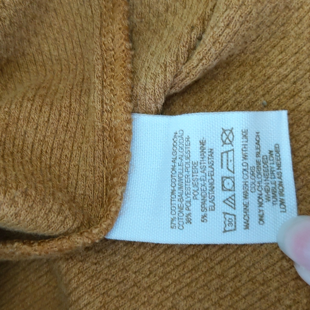Free People Crafty Cuff Gold Lace Thermal Top S - Picture 13 of 15